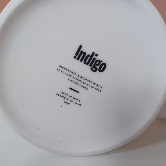 Indigo Monogram Ceramic "K" Cursive Mug Coffee Tea Cup Gift - Picture 5 of 7